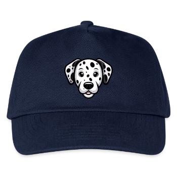 Dalmatiner Kopf im Comic Stil - Kinder Basecap - Navy - Vorne