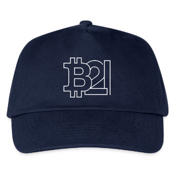 Bitcoin Silhouette Pocket Size - Kids’ Baseball Cap - navy - Front