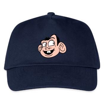 Affe Gesicht Süßer Niedlicher Kopf Lacht Glücklich - Kinder Basecap - Navy - Vorne