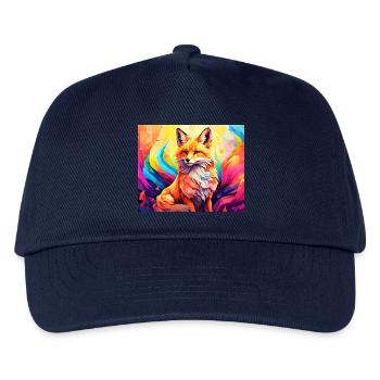cute fox #fox #cute - Kids’ Baseball Cap - navy - Front