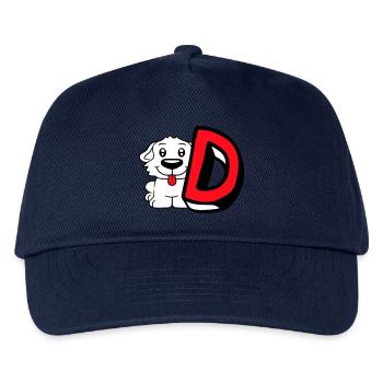 Dog D Letter Dog Sitting Small Dog Cute - Kids’ Baseball Cap - navy - Front