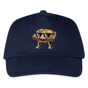 Leberkas Le.Ka.Se.Mi.Gu–charakter mit Sonnenbrille - Kinder Basecap - Navy - Vorne