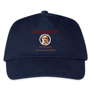 Vorsicht - Ich bin süß und zum knuddeln - Kinder Basecap - Navy - Vorne