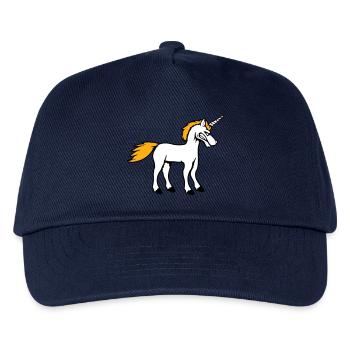 Einhorn Böse Wütend Angriff Zähne knirschen sauer - Kinder Basecap - Navy - Vorne