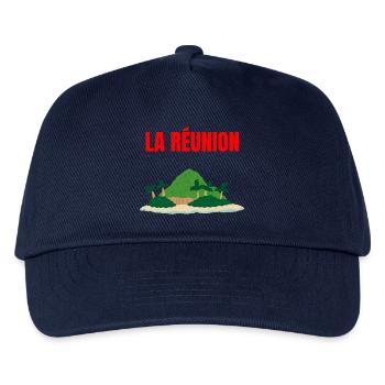 Tropical Reunion Island T-shirt - Kids’ Baseball Cap - navy - Front