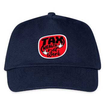 Tax Wealth Not Work Progressiv Politik Wirtschaft - Kinder Basecap - Navy - Vorne