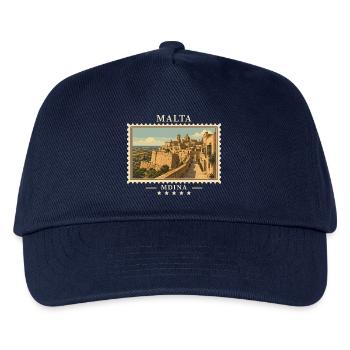 Malta Mdina Vintage Travel Brand - Kids’ Baseball Cap - navy - Front