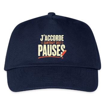 j'accorde surtout des pauses - Casquette de baseball Enfant - marine - Devant