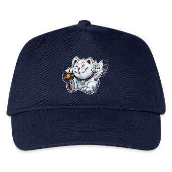 Heavy Metal Maneki-Neko (Winkekatze) - Kinder Basecap - Navy - Vorne