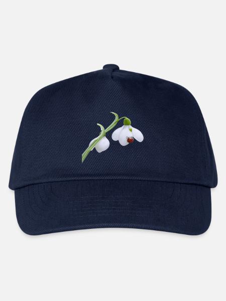 Schneeglöckchen-Marienkäferblüte - Kinder Basecap - Navy