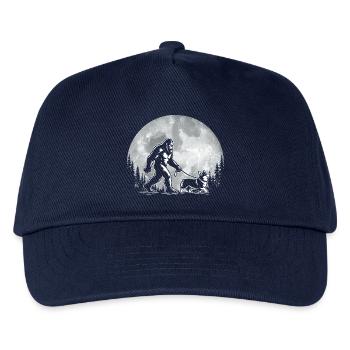 Bigfoot Walking Corgi – Walisischer Corgi, Hundemama, Vater - Kinder Basecap - Navy - Vorne