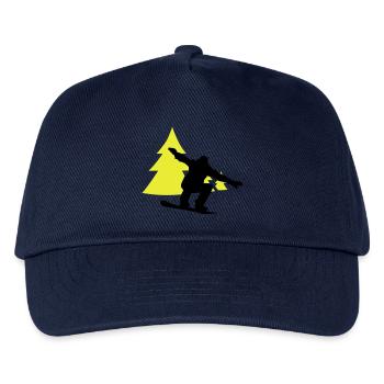snowboarder trees - Casquette de baseball Enfant - marine - Devant