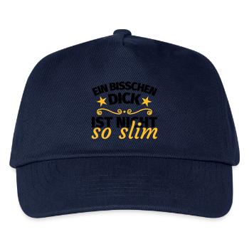 Dick Übergewicht lustig Spruch - Kinder Basecap - Navy - Vorne