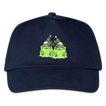 2 friends team couple birthday alone lonely mourning - Kids’ Baseball Cap - navy - Front