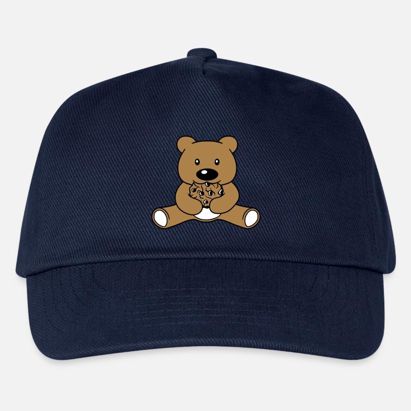 cookie essen keks hunger lecker knabbern baer sues - Kinder Basecap - Navy