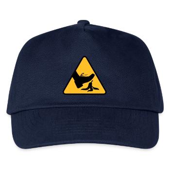 Rutschgefahr mit einer Banane - Kinder Basecap - Navy - Vorne