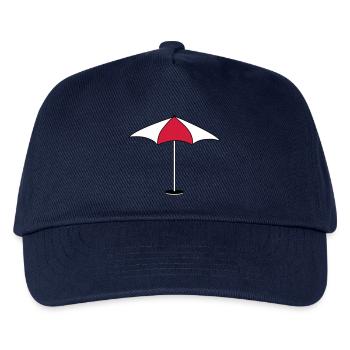 sonnenschirm regenschirm sonnenschutz strand meer - Kinder Basecap - Navy - Vorne