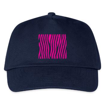 Rosa Zebra - Kinder Basecap - Navy - Vorne