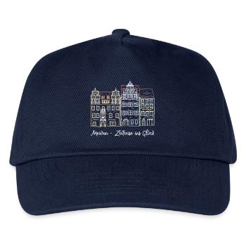 Meißen, Marktplatz, Zeitreise, Deutschland - Kinder Basecap - Navy - Vorne