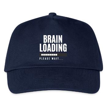 Brain Loading bitte warten - Kinder Basecap - Navy - Vorne