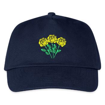 gelbe rosen - Kinder Basecap - Navy - Vorne