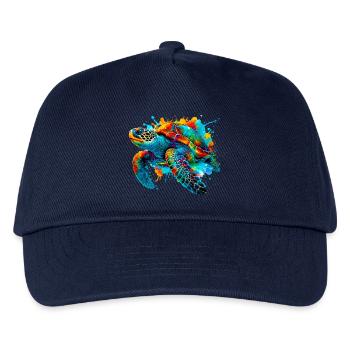 Schildkröte - Kinder Basecap - Navy - Vorne