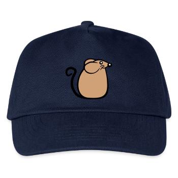 Maus Mäuschen Süße Kleine Ratte Nager Freundlich - Kinder Basecap - Navy - Vorne