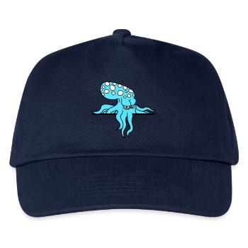 Octopus Behind Wall Fence Sign Bag Looks Evil - Kids’ Baseball Cap - navy - Front