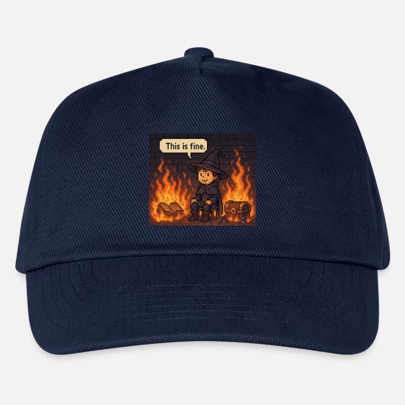 This Is Fine - Kinder Basecap - Navy