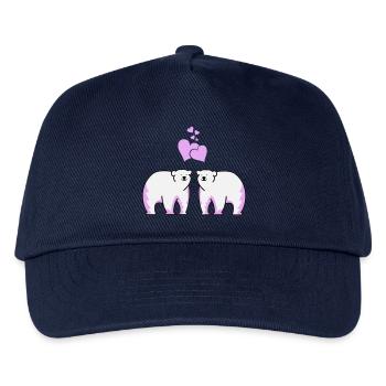 Eisbären verliebt - Kinder Basecap - Navy - Vorne