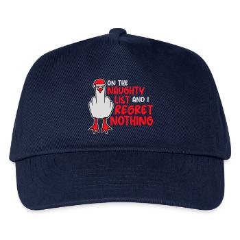 On the naughty list and I regret nothing Böse Möwe - Kids’ Baseball Cap - navy - Front