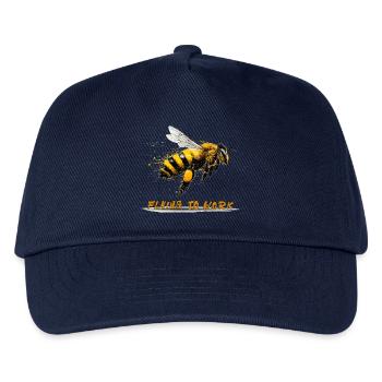 Honey Honey Bee Bee Beekeeper - Kids’ Baseball Cap - navy - Front