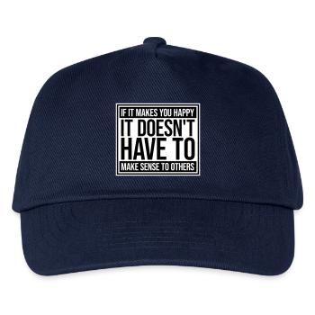 If Makes You Happy Sense Others Spruch Glück Frei - Kinder Basecap - Navy - Vorne