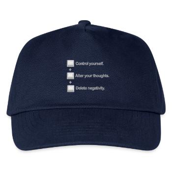 Control Alt Delete Mental Health Positivity - Kids’ Baseball Cap - navy - Front