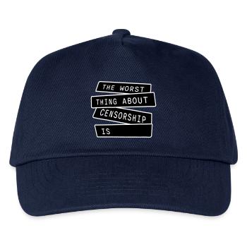 Le pire dans la censure, c’est l’ironie amusante - Casquette de baseball Enfant - marine - Devant