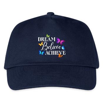 Jardin inspirant des papillons monarques - Casquette de baseball Enfant - marine - Devant