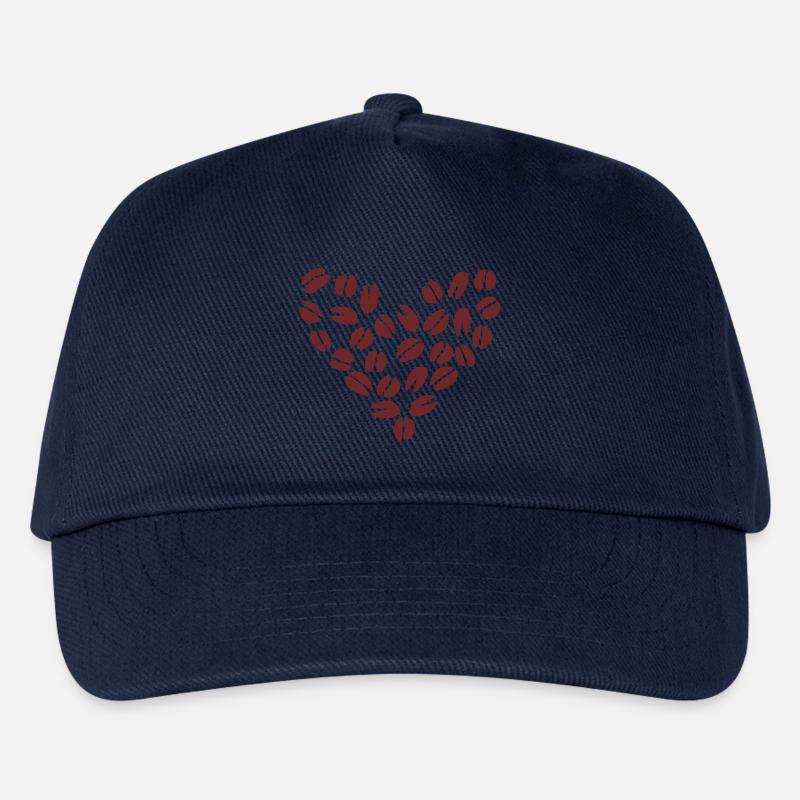 Kaffeebohne Herz - Kinder Basecap - Navy