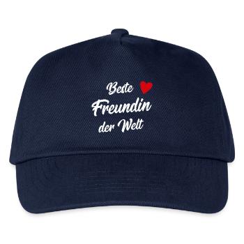 Freundin Geschenk Beste Freundin valentinstag - Kinder Basecap - Navy - Vorne