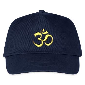 OM Mantra, AUM Symbol, Yoga, Buddhismus - Kinder Basecap - Navy - Vorne