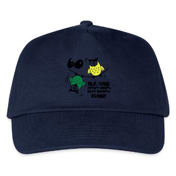 60. Geburtstag - Eulen - jetzt geht's rund - Kinder Basecap - Navy - Vorne