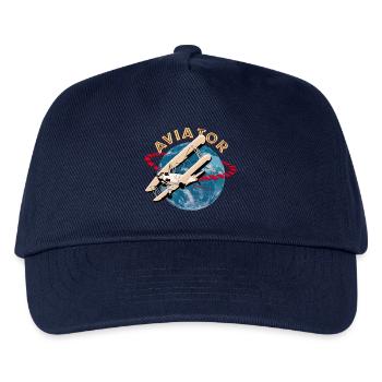 Pilot von Flugzeugen - Kinder Basecap - Navy - Vorne