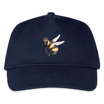 Dessin d’un bourdon volant avec couronne - Casquette de baseball Enfant - marine - Devant