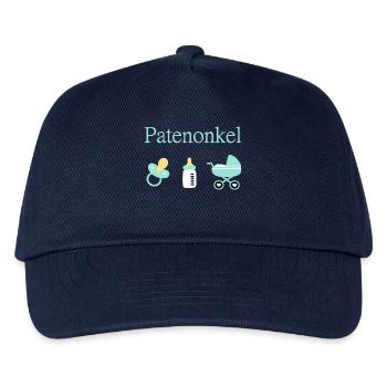 Patenonkel Geburt Junge Taufe - Kinder Basecap - Navy - Vorne