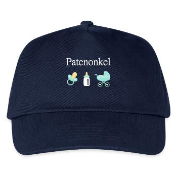 Patenonkel Geburt Junge Taufe - Kinder Basecap - Navy - Vorne