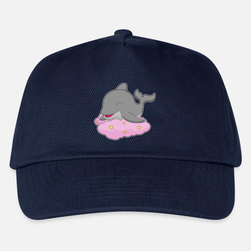 Delfin Wolken Sterne - Kinder Basecap - Navy