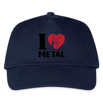 I love metal - Kinder Basecap - Navy - Vorne