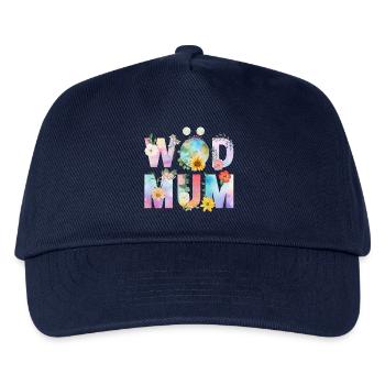 Wöd Mum - Welt Mum, beste Mama, Muttertag - Kinder Basecap - Navy - Vorne