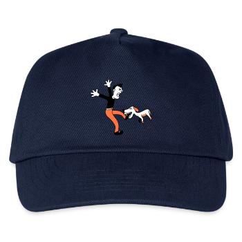 Dog Bites Man Foot Pain Attack - Kids’ Baseball Cap - navy - Front