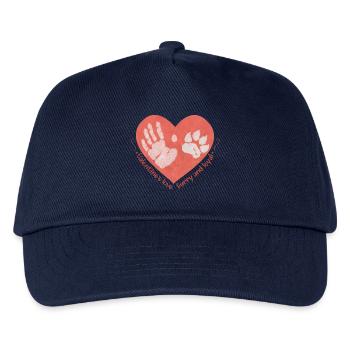 Valentinstag-Liebe: Pelzige und treue Kameradschaft - Kinder Basecap - Navy - Vorne