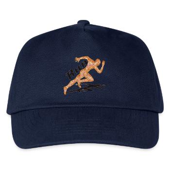 Dynamic sprint motif in an extravagant design - Kids’ Baseball Cap - navy - Front